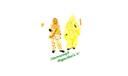 Das Bild zeigt das Logo der Narrenzunft mit einem Strohansel und einem Strohmann vor einem weißem Hintergrund